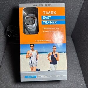 Timex Easy Trainer Heart Rate Monitor Wellness Indigo Night Light Watch Working